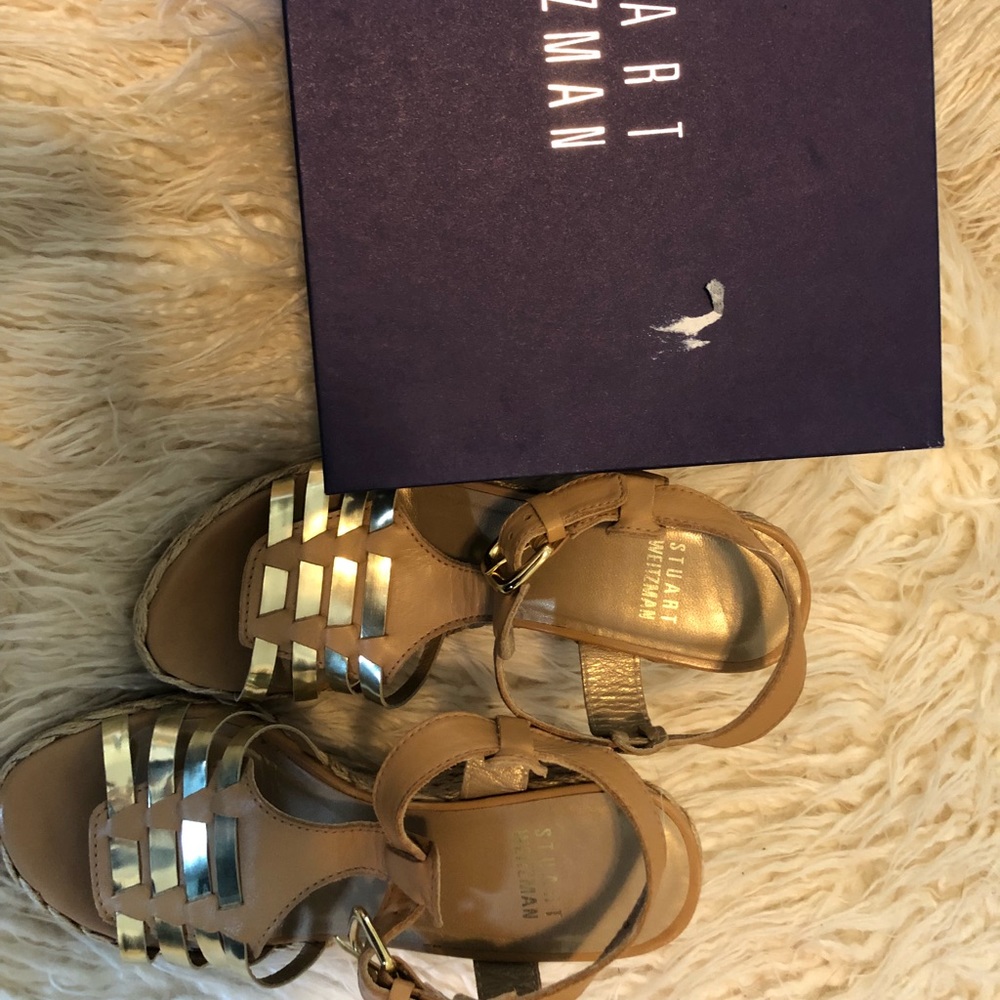 Authentic Stuart Weitzman Quetia Wedge Sandal